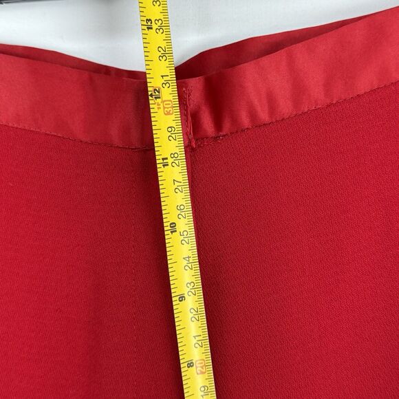 Red Dress Pants Lined Women’s Size S Approx Zip Side Classic Straight Leg - Picture 11 of 13